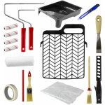 Dema - set pour peinture 17 pices - bac, rouleau, pinceau, bche