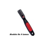Démêloir ergonomique pour chiens désignation : démêloir fin 9 lames morin 305814 Démêloir ergonomique pour chiens désignation : démêloir fin 9 lames morin 305814