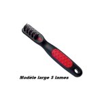 Démêloir ergonomique pour chiens désignation : démêloir large 5 lames morin 305816 Démêloir ergonomique pour chiens désignation : démêloir large 5 lames morin 305816