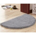 Demi - cercle tapis salle bain, doux absorbant chenille tapis de baignoire duveteux antid�rapante tapis ...