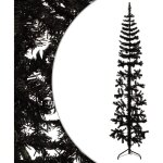 Demi sapin de noël artificiel mince avec support noir 180 cm Demi sapin de noël artificiel mince avec support noir 180 cm