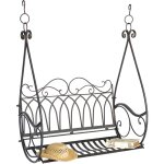 Dandibo banc suspendu m�tal marron r�sistant aux intemp�ries balan�oire gondole fauteuil suspendu 1868 ...