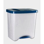 Denox - poubelle �cologique � p�dale 50l couvercle bleu blue