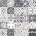 Denuotop - 24pcs stickers carreaux muraux - stickers carreaux autocollant pour cuisine salon salle de ...