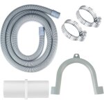 Denuotop - tuyau de vidange pour machine � laver, flexible d'�vacuation universel, 2m rallonge de tuyau ...