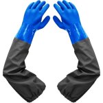 Dpolie tanche gants - gants de nettoyage d'tang, 26 inch doublure floquante poignets lastiques, pour ...