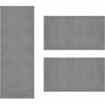 Karat - descente de lit dynasty gris argent� 1 tapis 67 x 250 cm + 2 tapis 67 x 140 cm