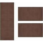 Karat - descente de lit dynasty marron 1 tapis 67 x 250 cm + 2 tapis 67 x 140 cm