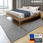 Descente de lit geneva gris anthracite 1 tapis 67 x 250 cm + 2 tapis 67 x 140 cm
