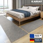 Descente de lit geneva gris argent 1 tapis 67 x 250 cm + 2 tapis 67 x 140 cm