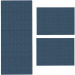 Karat - descente de lit sisal sylt 3 pi�ces bleu 1 tapis: 67 x 250 cm + 2 tapis: 67 x 140 cm