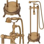 Desconocido - silla �l�gant robinet de baignoire retro sur pied avec inverseur et bec rotatif, ancien ...