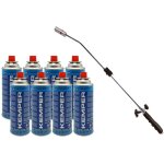 Desherbeur thermique piezo chalumeau gaz + 8 recharges gaz kemper