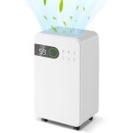 Dshumidificateur lectrique 12 l / jour rservoir d'eau 2 l, dshumidificateur d'air silencieux portable ...