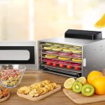 Dshydrateur alimentaire  6 tages en acier inoxydable avec rgulateur de temprature (30 - 90 c), ...