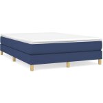 Bonnevie - sommier  ressorts de lit rsistant et confortable, tapissier  lattes, bleu 140x200 cm tissu ...