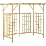 Bonnevie - tonnelle barnum de jardin, pavillon, pergola, tente de jardin, pour poubelles triples bois ...