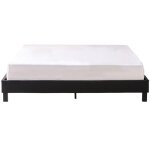 Designetsamaison - lit design noir avec sommier 140x200 cm - nocta