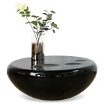 Designetsamaison - table basse de salon noire - talia