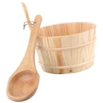 Kit seau et louche en bois pour sauna 4 litres Kit seau et louche en bois pour sauna 4 litres