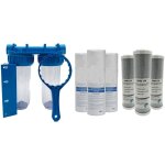Desineo - pack de filtration d'eau double porte filtre plus 3 filtres anti s�diment 10 microns et 3 filtres ...