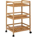 5five simply smart - desserte roulante 3 niveaux en bambou h 74 cm - five