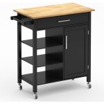 Soges desserte de cuisine lot amovible avec grands tiroirs 3 tagres et meuble avec portes, 80 x 47 ...