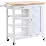 Desserte de cuisine style contemporain - porte, tiroir, 3 étagères - poignées métal mdf blanc plateau ... Desserte de cuisine style contemporain - porte, tiroir, 3 étagères - poignées métal mdf blanc plateau ...