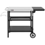 Desserte ext�rieure pour plancha - 3 �tag�res chariot pour barbecue avec dessus de table en acier inox ...