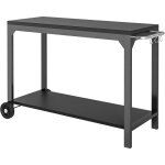 Homcom - desserte de jardin - desserte pour plancha - chariot de service � roulettes multi - rangements ...