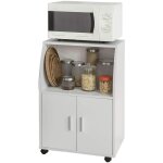 Sobuy meuble cuisine  roulettes ? desserte cuisine avec portes et tagre rglable ? meuble de rangement ...