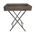 Desserte pliante fer patin� jardin ou maison 51x31x62cm