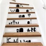 Dessin anim� mignon souris trous stickers muraux, p�pini�re b�b� chambre amovible stickers muraux peintures ...