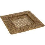 Mobilibrico - dessous d'assiette en rotin antique carre