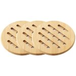 Dessous de plat bois naturel diamtre17 cm coussin d'isolation thermique en bois impermable  haute ...