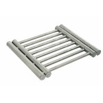 Ac - deco - dessous de plat extensible en inox - argent - l 22, 5 x p 20 cm - livraison gratuite