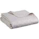 Dessus de lit arabesque et 2 taies d'oreiller - 240 x 260 cm - polyester - beige - livraison gratuite ...