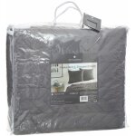 Parure de lit tresse - 240 x 260 cm - gris fonc - livraison gratuite