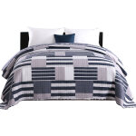 Dessus de lit patchwork, couvre - lit matelass, jet de lit pour lit double, 220x240cm, patchwork stripes ...