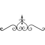 Dessus de portail - hauteur 330mm longueur 1000mm en carr� de 14mm - fer forg� � souder - deco fer forge ...