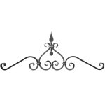Dessus de portail - hauteur 330mm longueur 1000mm en carr� de 16mm - fer forg� � souder - deco fer forge ...