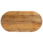 Dessus de table 100x50x3, 8 cm ovale bois massif de manguier vidaxl