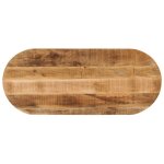 Dessus de table 100x50x3, 8cm ovale bois massif de manguier brut vidaxl