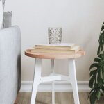 Dessus de table �30x1, 5 cm rond bois massif de h�tre vidaxl