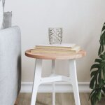 Dessus de table �30x1, 5 cm rond bois massif de h�tre vidaxl