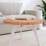 Dessus de table �70x4 cm rond bois massif de h�tre vidaxl