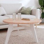 Dessus de table �80x2, 5 cm rond bois massif de h�tre vidaxl