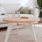 Dessus de table �80x4 cm rond bois massif de h�tre vidaxl
