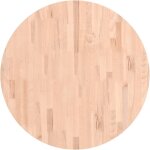 Dessus de table �80x4 cm rond bois massif de h�tre vidaxl