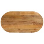 Dessus de table 80x40x3, 8 cm ovale bois massif de manguier vidaxl